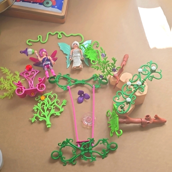 Playmobil Fairy Fairies Land Queen Throne Flowers Swing Vines Trees + more - Picture 3 of 6